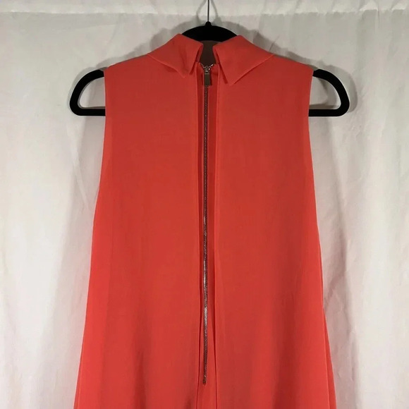 Vince Camuto Knee Length Dress Women's 4 Pink Zip Back Sleeveless - Picture 6 of 7